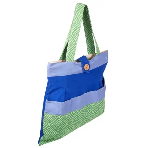 Beach Tote Bag - Blue, Light-Blue and Green - Image 2