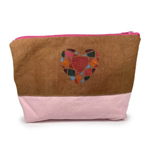 Makeup Pouch - Brown And Pink - Image 3